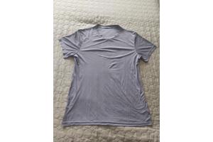 Heren t-shirt effen grijs M