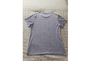 Heren t-shirt effen grijs M