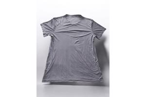 Heren t-shirt effen grijs M