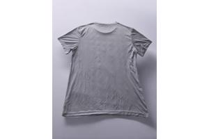 Heren t-shirt effen grijs M