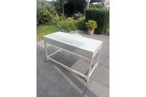 White Ikea Office Desk with Drawers