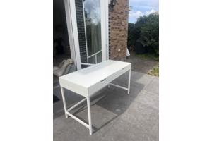White Ikea Office Desk with Drawers