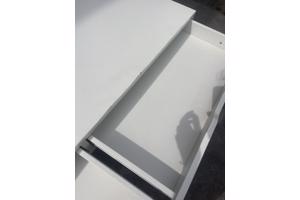 White Ikea Office Desk with Drawers
