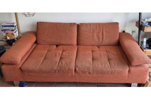 2.5 zits bank met verstelbare rug en armleuning