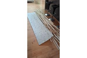 6 stukken grijs vilt, 240 cm lang, 60 cm breed