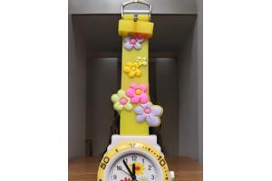 Horloge voor Kinderen - Bloemen - Kast 32 mm - Geel