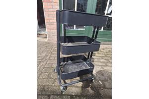 IKEA Rolkast Raskog / Norrava zwart 35x45x77cm