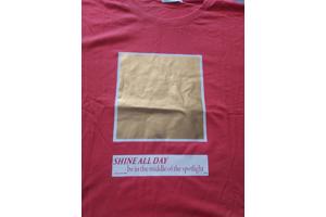 Glo-Story t-shirt Shine all day rood goud XL/42