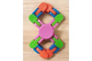 Flexibele Fidget Spinner roze meerkleurig