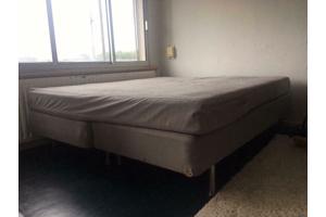 Boxspring grijs, ikea, kingsize 200x180 cm