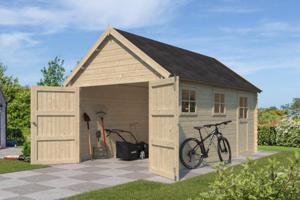 NIEUW Houten garage 3611