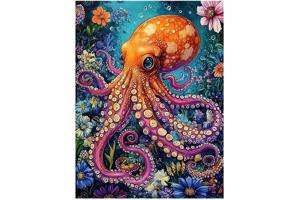 nr 81 Diamond Painting octopus 50x40cm (rond)
