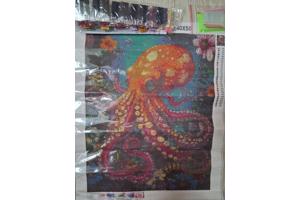 nr 81 Diamond Painting octopus 50x40cm (rond)