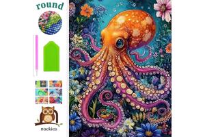 nr 81 Diamond Painting octopus 50x40cm (rond)