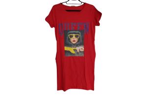 Shirt jurk Queen rood S