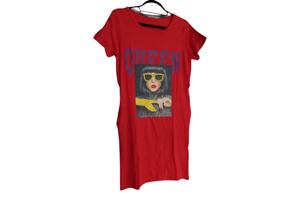 Shirt jurk Queen rood S