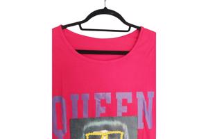 Shirt jurk Queen rood S