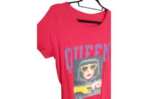 Shirt jurk Queen rood S