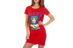 Shirt jurk Queen rood S