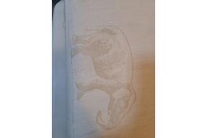 Lichtblauwe comfortabele houten "rokersstoel"