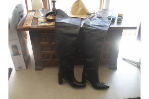 leren overknee laarzen