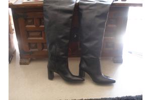 leren overknee laarzen