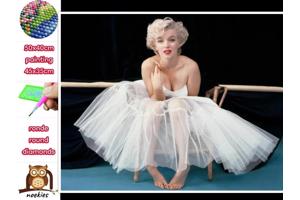 50x40cm Diamond Painting Marilyn Monroe (rond) nr 2026