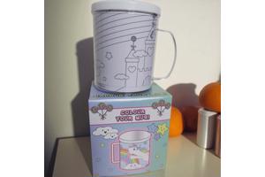 kleur je eigen beker - unicorn - met 3 tekeningen