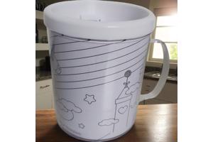 kleur je eigen beker - unicorn - met 3 tekeningen