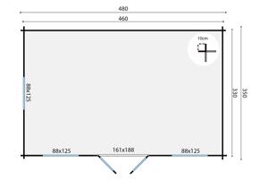 Blokhut - Tuinhuis Tane | 40 mm | vuren onbehandeld