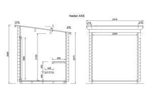 Sauna huis Tampere XXS | 40 mm | onbehandeld