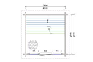 Sauna huis Tampere XXS | 40 mm | onbehandeld