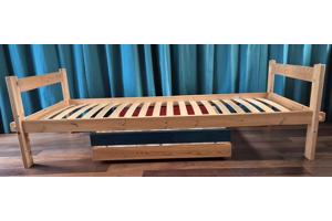 Houten LifeTime bed (200 x 90 cm) + opberglade