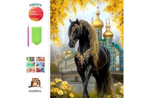 nr 60 Diamond Painting paard paleis 50x40cm (vierkant)