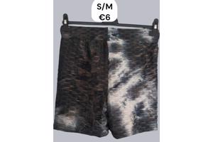 Fashion sport broek print zwart S/M