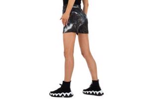 Fashion sport broek print zwart S/M