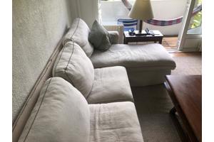 3-zits bank met chaise longue | IKEA Ektorp bank | Beige