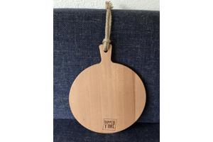 Houten serveerplank rond dipper time 30 cm hout borrelplank