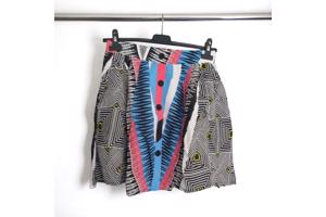 Zomer rok blauw roze S/M