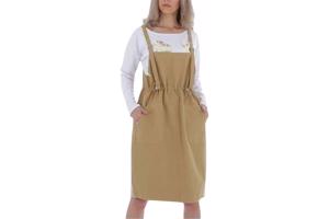 Cashual jurk beige one size