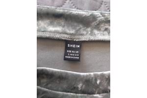 Shein velours mintgroen shirt L