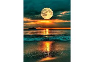 nr 56 Diamond Painting zonsondergang 50x40cm (vierkant)