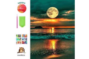 nr 56 Diamond Painting zonsondergang 50x40cm (vierkant)