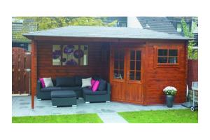 Blokhut 2555Z met overkapping