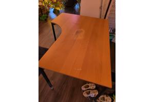 Hoekbureau, 160x120cm hoogte vertelbaar