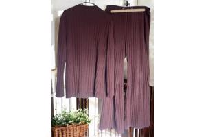 Tweedelige stretchy kleding set wijnrood XXL