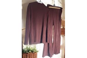 Tweedelige stretchy kleding set wijnrood XXL