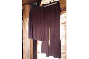 Tweedelige stretchy kleding set wijnrood XXL