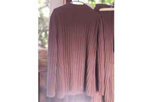 Tweedelige stretchy kleding set wijnrood XXL
