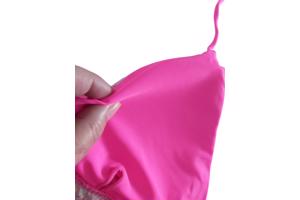 2 delige bikini roze zilver glitter L